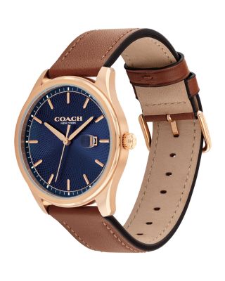 Oliver Leather Strap Watch, 41mm