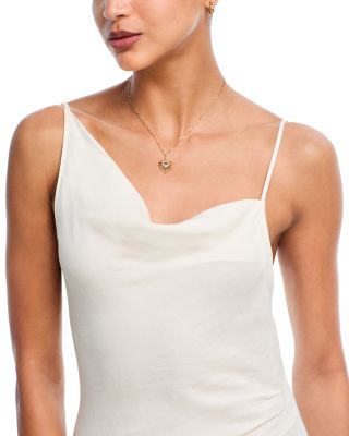 Diamond Heart Sunburst Pendant Necklace in 14K Yellow Gold, 0.15 tcw