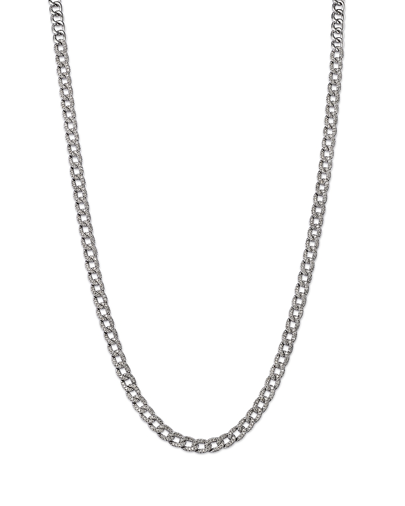 Bloomingdale's Fine Collection Luxe Collection Diamond Chain Necklace In 14k White Gold, 3.30 Tcw In Metallic