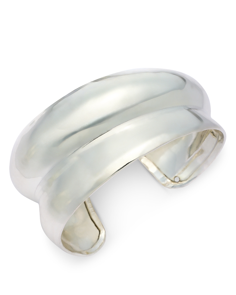 Shashi Double Dome Cuff Bracelet In Silver