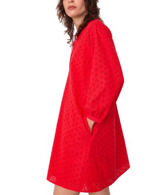 Broderie Cotton Mini Dress