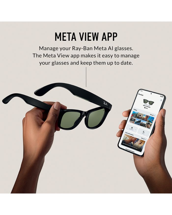 Meta Wayfarer Square AI Glasses, 50mm