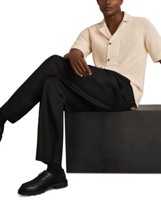 Regular Fit Ribbed Knit Cuban Shirt