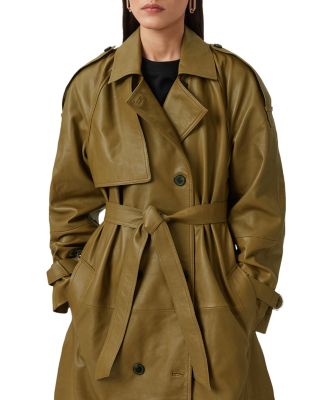 Reed Leather Trench Coat
