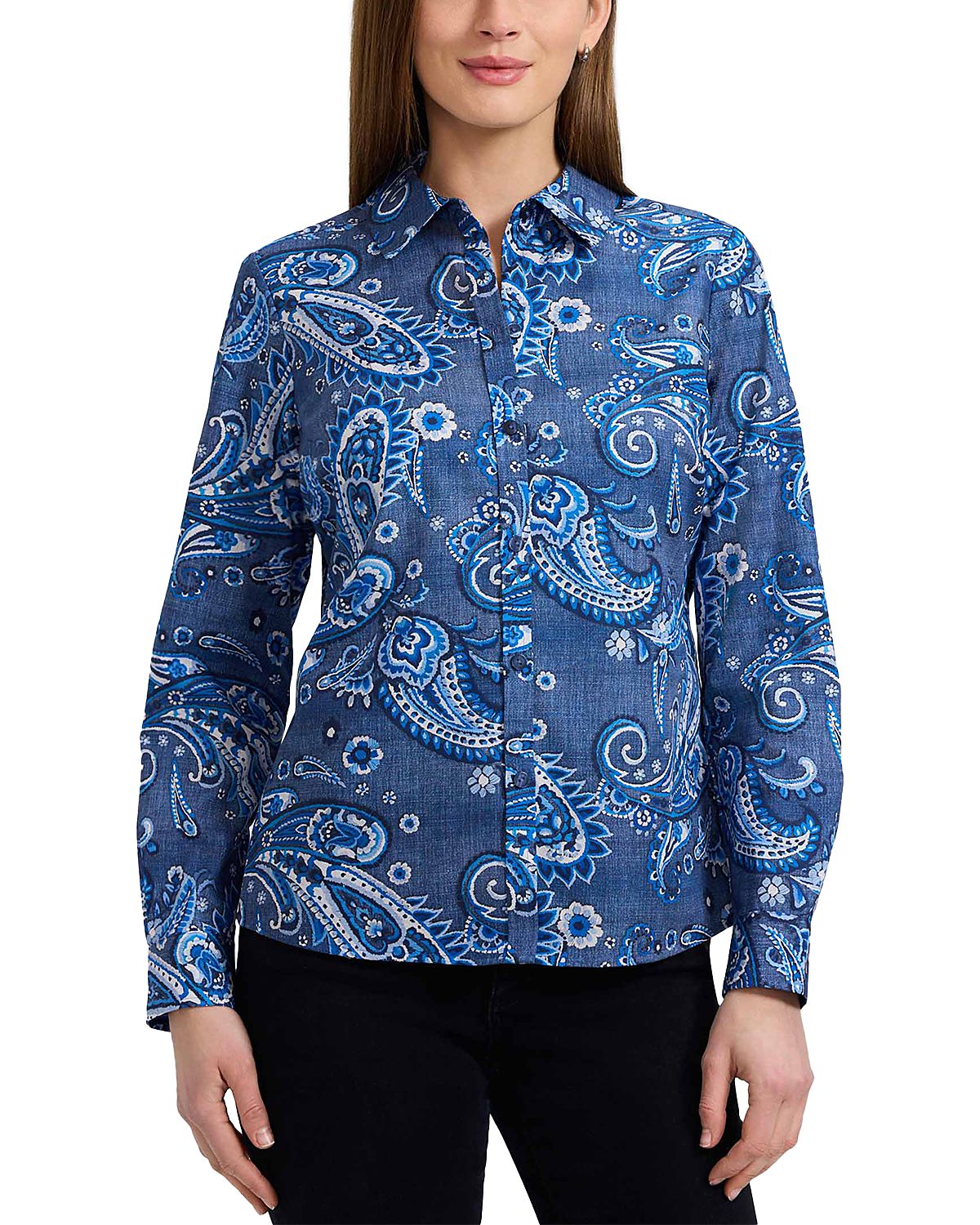 Foxcroft Hampton Paisley Print Shirt