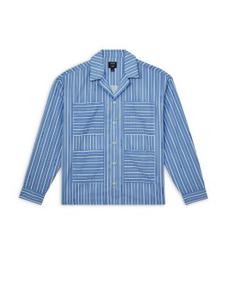 x CH&Eacute; Fonta Regular Fit Striped Poplin Shirt