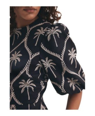  Women's Palm Printed Dress