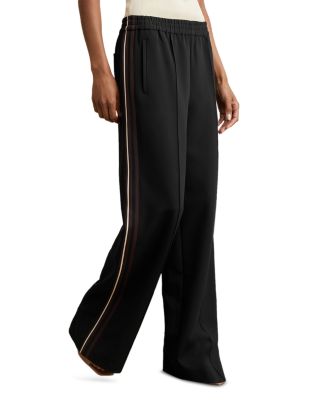 Petite Side Stripe Wide Leg Trousers