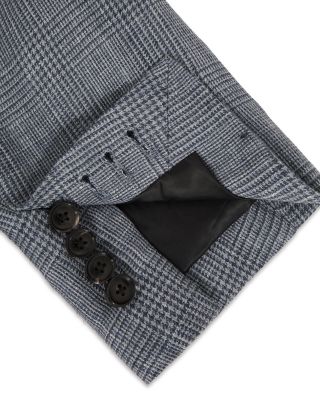 Slim Fit Prince of Wales Check Linen Blazer