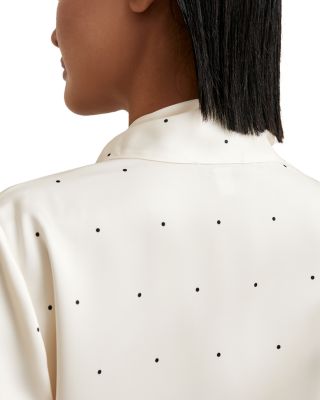 Rina Tie Neck Polka Dot Blouse