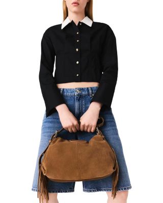 Cropped Poplin Shirt