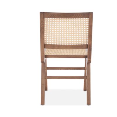 Hattie French Cane Dining Chairs, Set of 2, Walnut/Natural