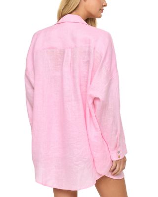 Rio Button Front Linen Cover Up Tunic & Rio Linen Cover Up Shorts