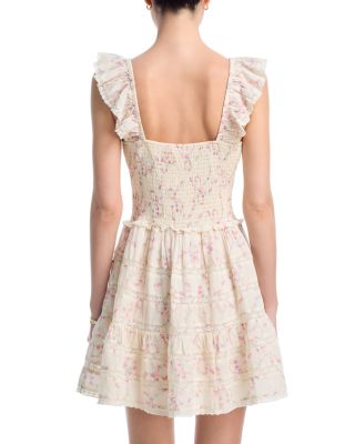 Finny Lace Trim Mini Dress