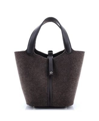 Pre-Owned HERMÈS - MM Picotin Lock Bag Felt with Leather