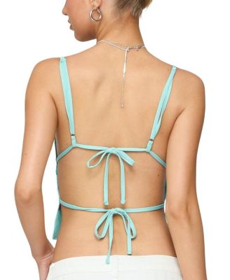 Pia Sequin Floral Backless Top