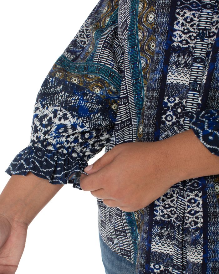 Geo Print Blouse