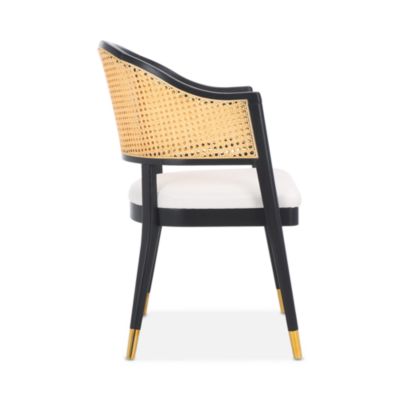Rogue Rattan Dining Chair, Black/Natural