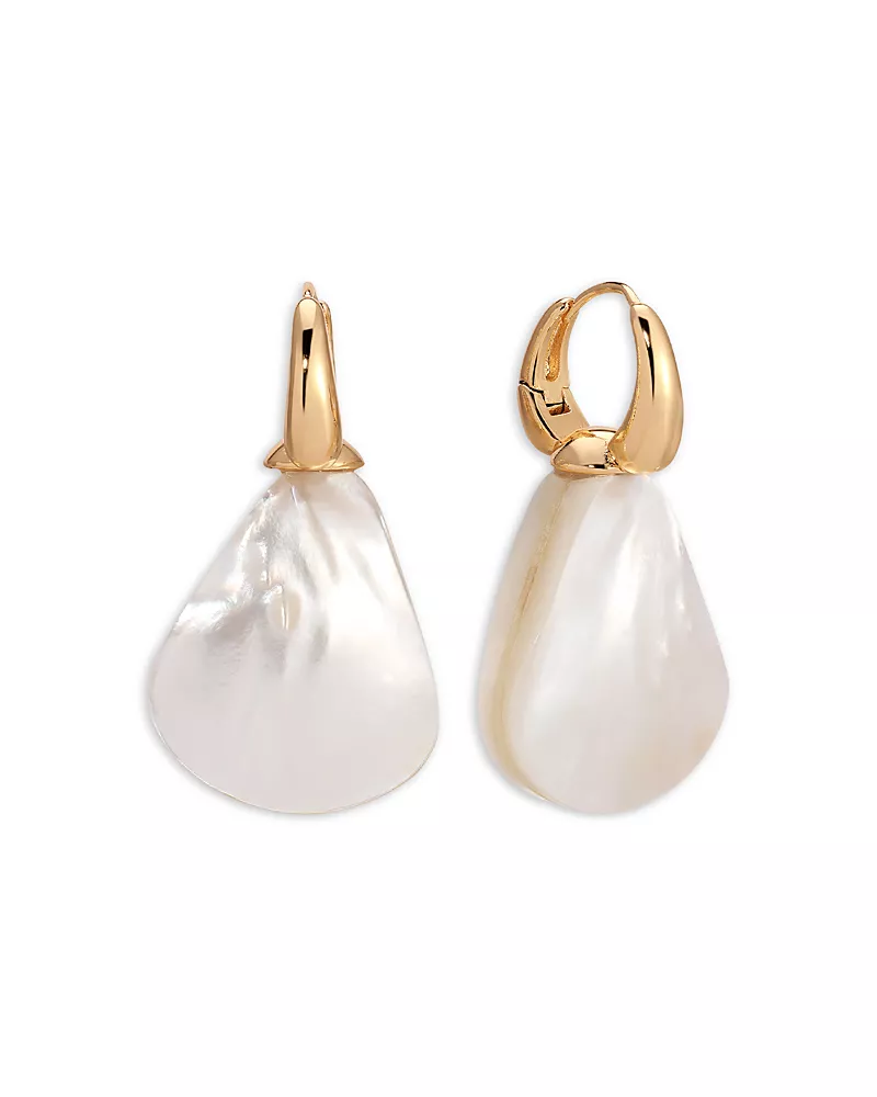Ettika Sun Kissed Mother Of Pearl Hoop Earrings
