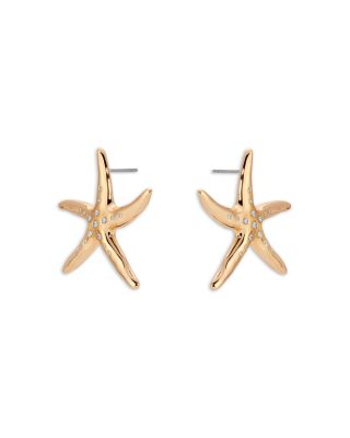 Pav&eacute; Starfish Luxe Statement Stud Earrings 