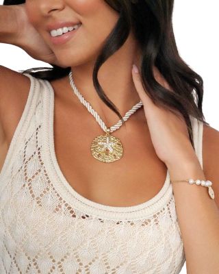 Sand Dollar Pendant Necklace, 32"