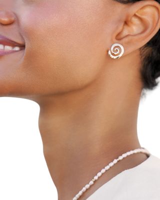 Aura Swirl Stud Earrings