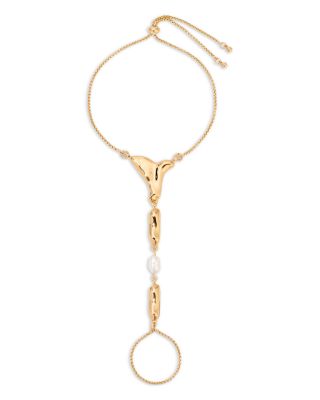 Ettika - Liquid Metal Cultured Freshwater Pearl Hand Chain