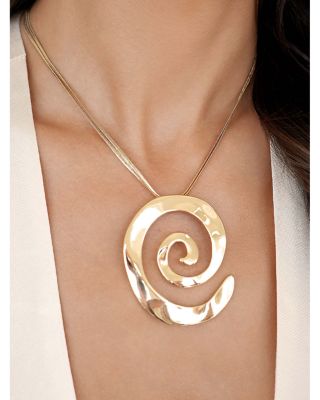 Aura Swirl Pendant Necklace, 12"-17"