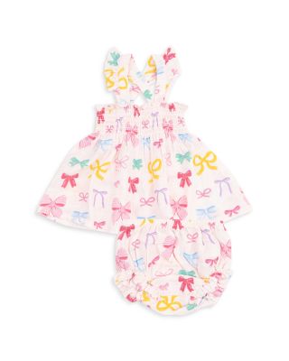 Girls' Ruffled Strap Smocked Top & Diaper Cover Set - Baby