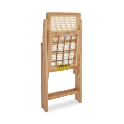 Desiree Cane Folding Dining Chairs, Set of 2