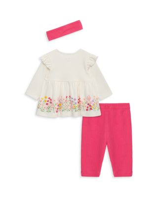 Girls' Floral Border Tunic, Leggings & Headband Set - Baby