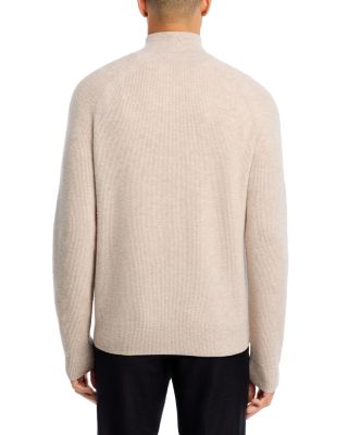 Full Zip Ribbed Wool & Cashmere Sweater - Exclusive