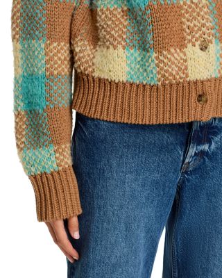 Buffalo Plaid Cardigan Sweater