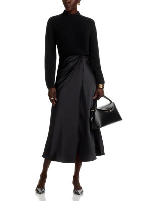 100% Cashmere Long Sleeve Mock Neck Pullover- Exclusive