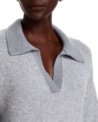 100% Cashmere Polo Neck Long Sleeve Pullover - Exclusive