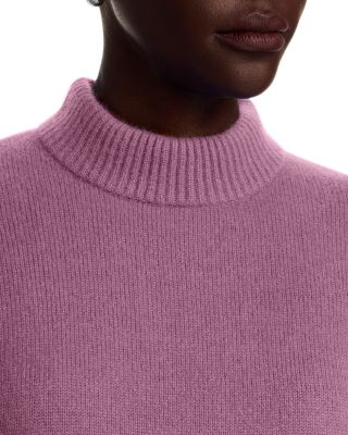100% Cashmere Long Sleeve Mock Neck Pullover- Exclusive