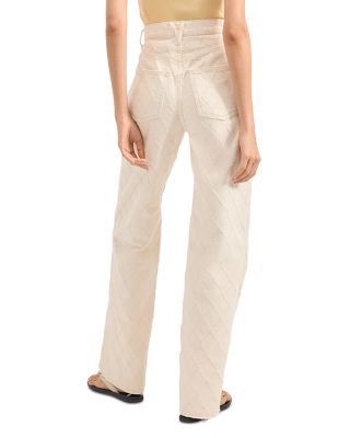 Taylor High Rise Wide Leg Jeans in Ecru