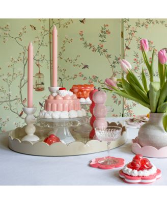 Lacquered Bobbin-Shaped Candlestick, Medium