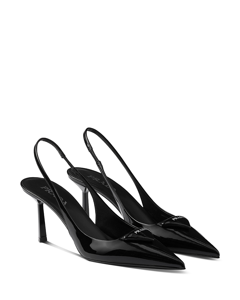 Prada Women's Patent Leather Slingback Pumps