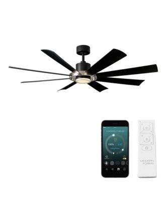 Fans Aura 60in Selectable 2700-3000-4000-5000K LED Indoor or Outdoor Smart Home Ceiling Fan