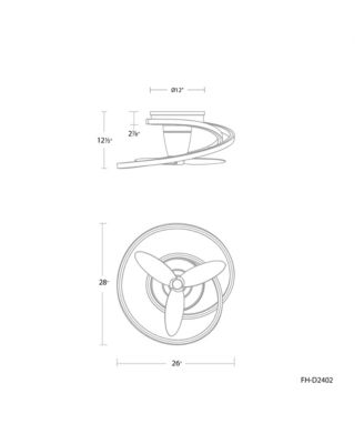 Veloce 28" Selectable 2700-3000-4000-5000K LED Indoor Smart Home Fandelier