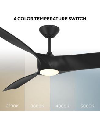  Fans Zephyr 72in Selectable 2700-3000-4000-5000K LED Indoor or Outdoor Smart Home Ceiling Fan