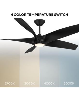  Fans Zephyr 62in Selectable 2700-3000-4000-5000K LED Indoor or Outdoor Smart Home Ceiling Fan