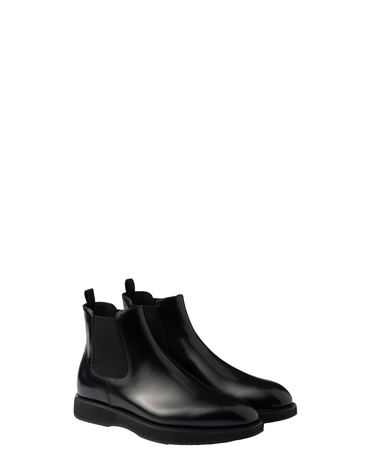 Prada Men's Brushed Leather Chelsea Boots