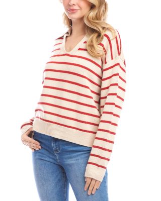 Stripe Polo Sweater