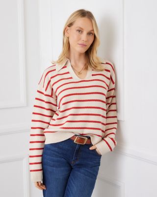 Stripe Polo Sweater