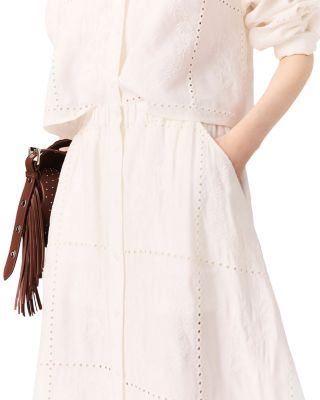 Embroidered Midi Skirt - Exclusive