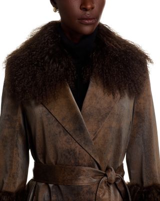 Viv Shearling Trim Coat