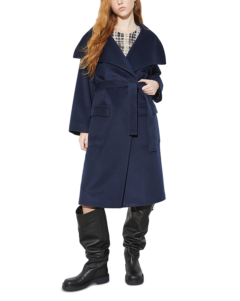 Max & Co . Wool & Cashmere Belted Coat In Blue