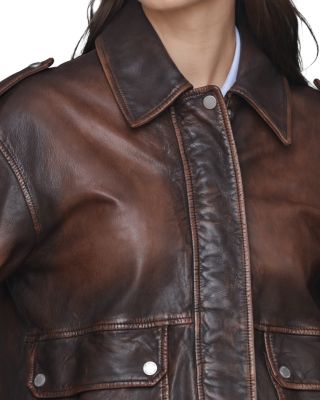Genuine Leather Aviator Jacket